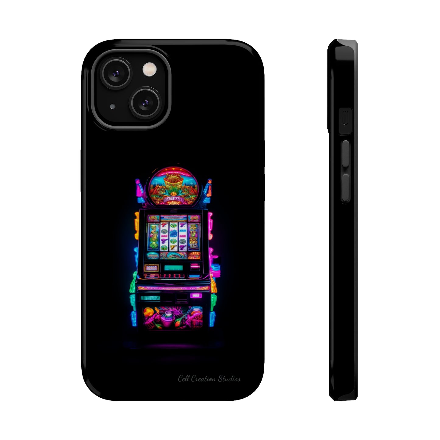 Introducing the "Vibrant Slot Frenzy" Cell Phone Case – Experience the Thrill of Colors and Luck -MagSafe Tough Cases