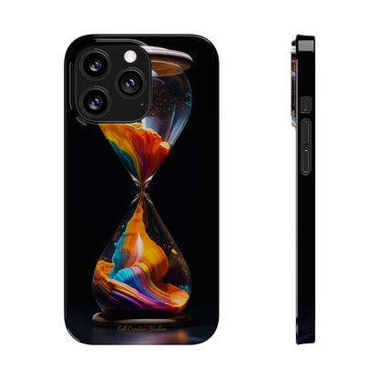 Introducing the "Vibrant Sands of Time" Cell Phone Case – Embrace the Beauty of Colorful Hourglass Design -Tough Cases