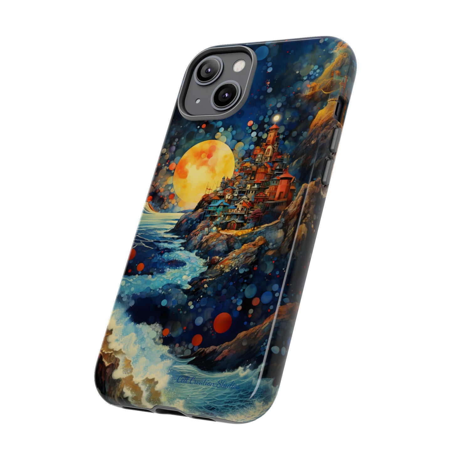 "Moonlit Coastal Vista" -Tough iPhone Cases