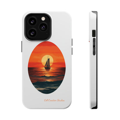 "Sailboat Sunset Serenity" -MagSafe Tough iPhone Cases