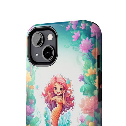 "Pink Seaflower Mermaid" -Tough iPhone Cases