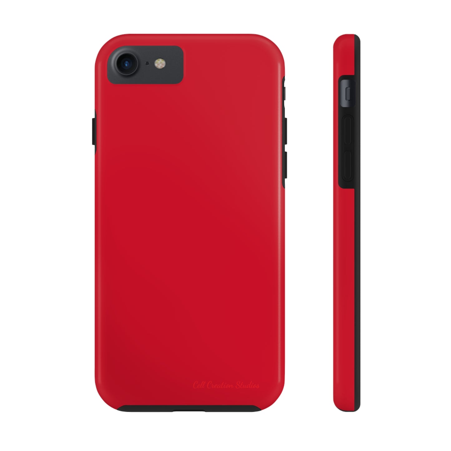 "Bold Crimson Shield" -Tough iPhone Cases