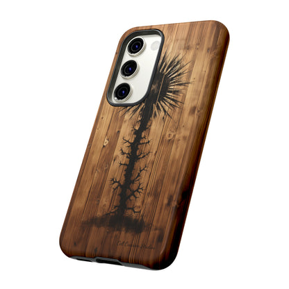 "Desert Plant on Wood Themed Phone Case: Embrace Nature's Beauty" -Tough Cases