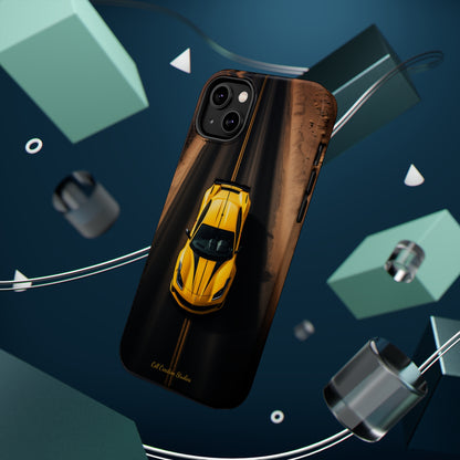 Introducing the "Desert Speedster" Cell Phone Case – Feel the Thrill of a Ferrari Racing through the Desert! -MagSafe Tough Cases