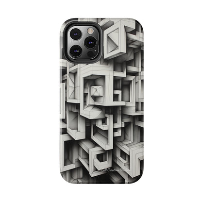 The "Geometric Right Angles" Cell Phone Case -Experience Sleek Simplicity-Tough Phone Cases