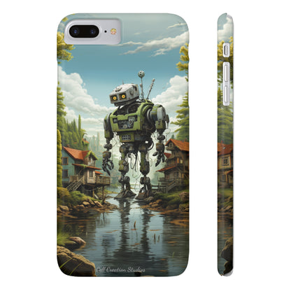 Introducing the "Robo-Rescue" Cell Phone Case – Witness a Heartwarming Scene of Robot Seeking Assistance -Slim Phone Cases