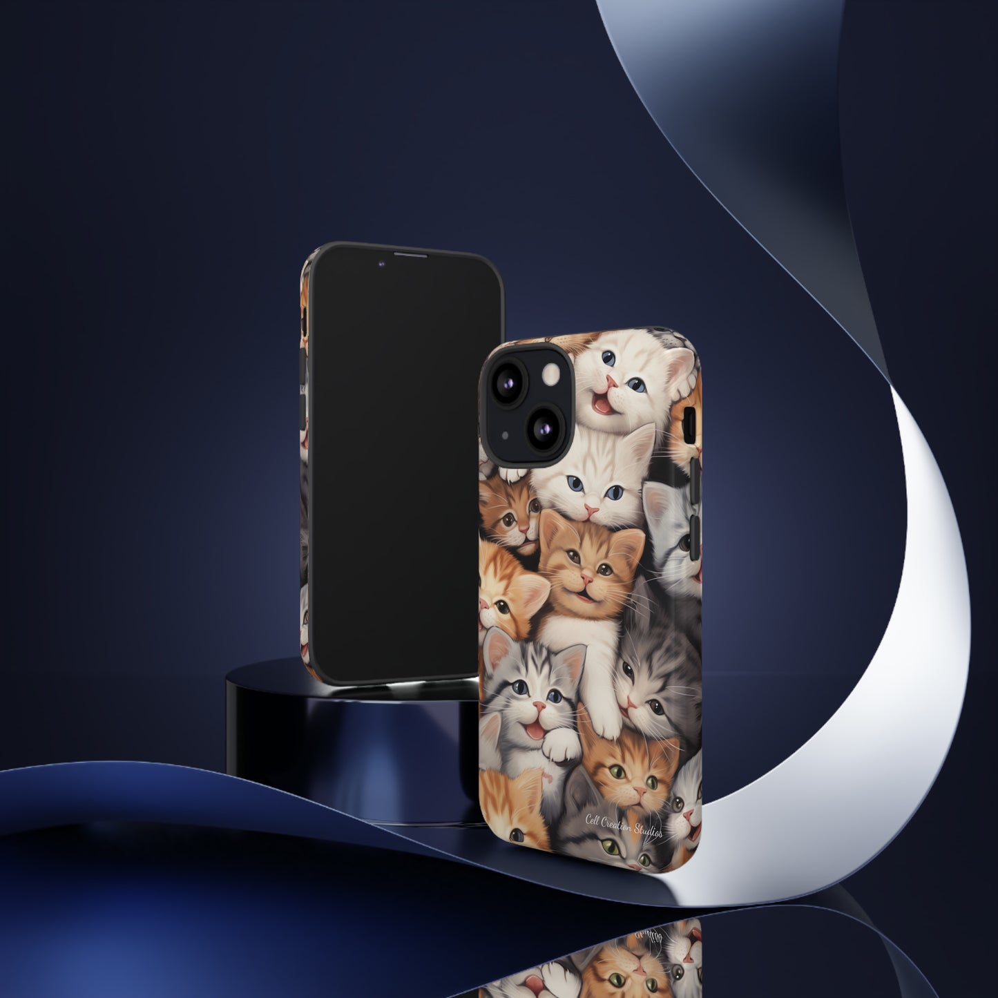 "Kitten Cuddle Haven" Phone Case -Tough Cases