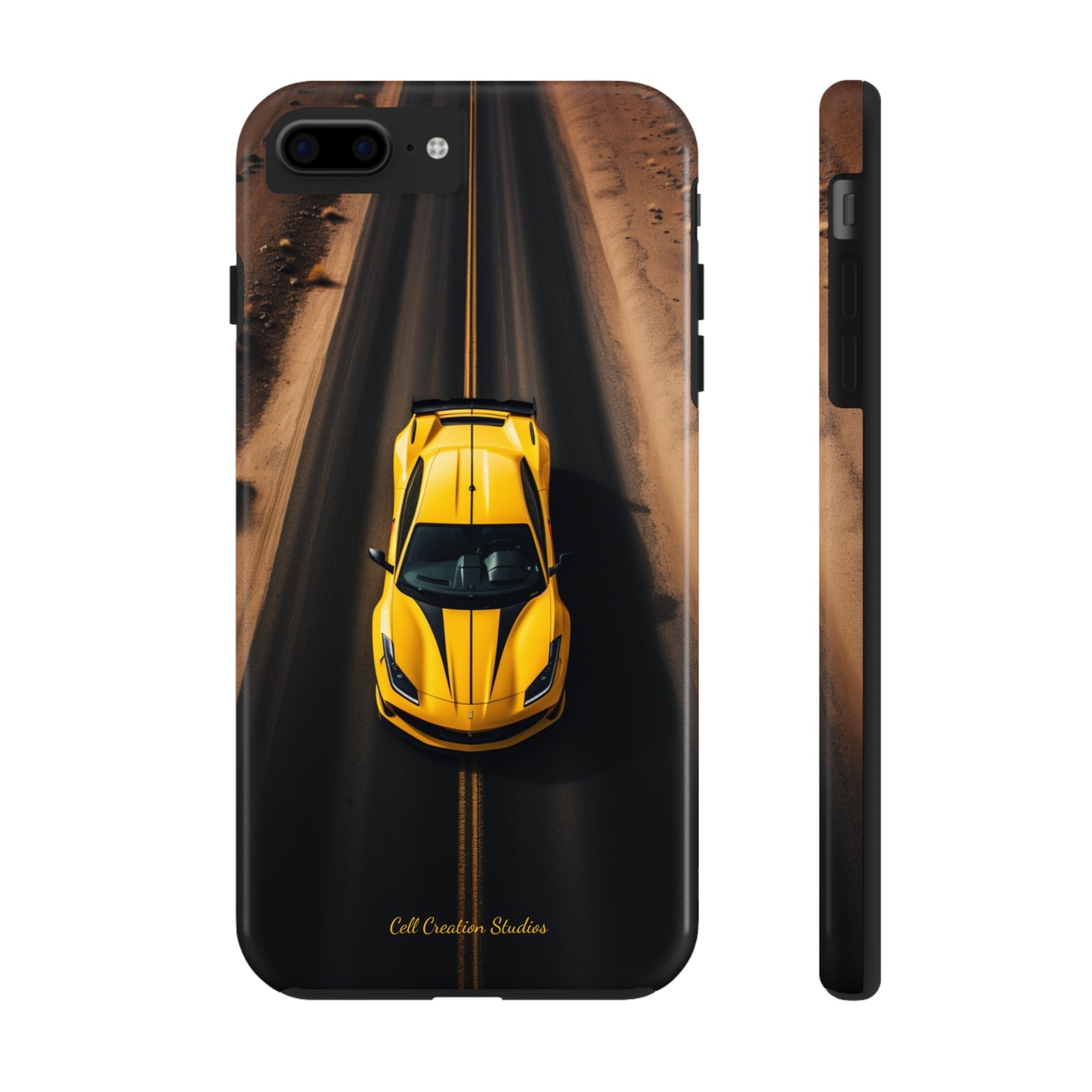 Introducing the "Desert Speedster" Cell Phone Case – Feel the Thrill of a Ferrari Racing through the Desert! -Tough Phone Cases