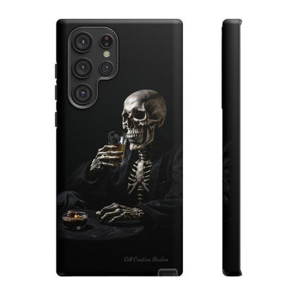 "Embrace the Dark Side with Our Skeleton Drinking Phone Case" -Tough Cases