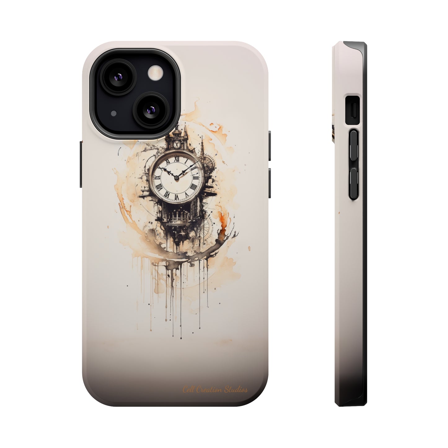 Introducing the "Elegant Clockwork" Cell Phone Case – Embrace Timekeeping with Style and Grace -MagSafe Tough Cases