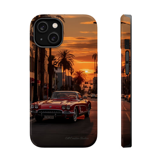 "Sunset Boulevard Classic Red Car" Cell Phone Case -MagSafe Tough Cases