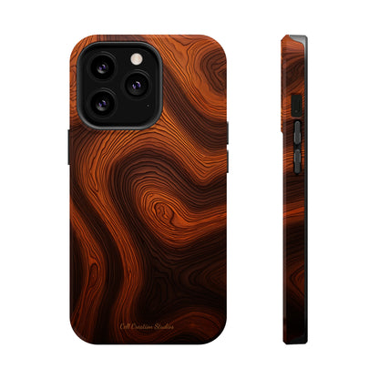 Introducing the "Natural Woodgrain" Cell Phone Case – Embrace Organic Beauty with Wood Pattern Design -MagSafe Tough Cases