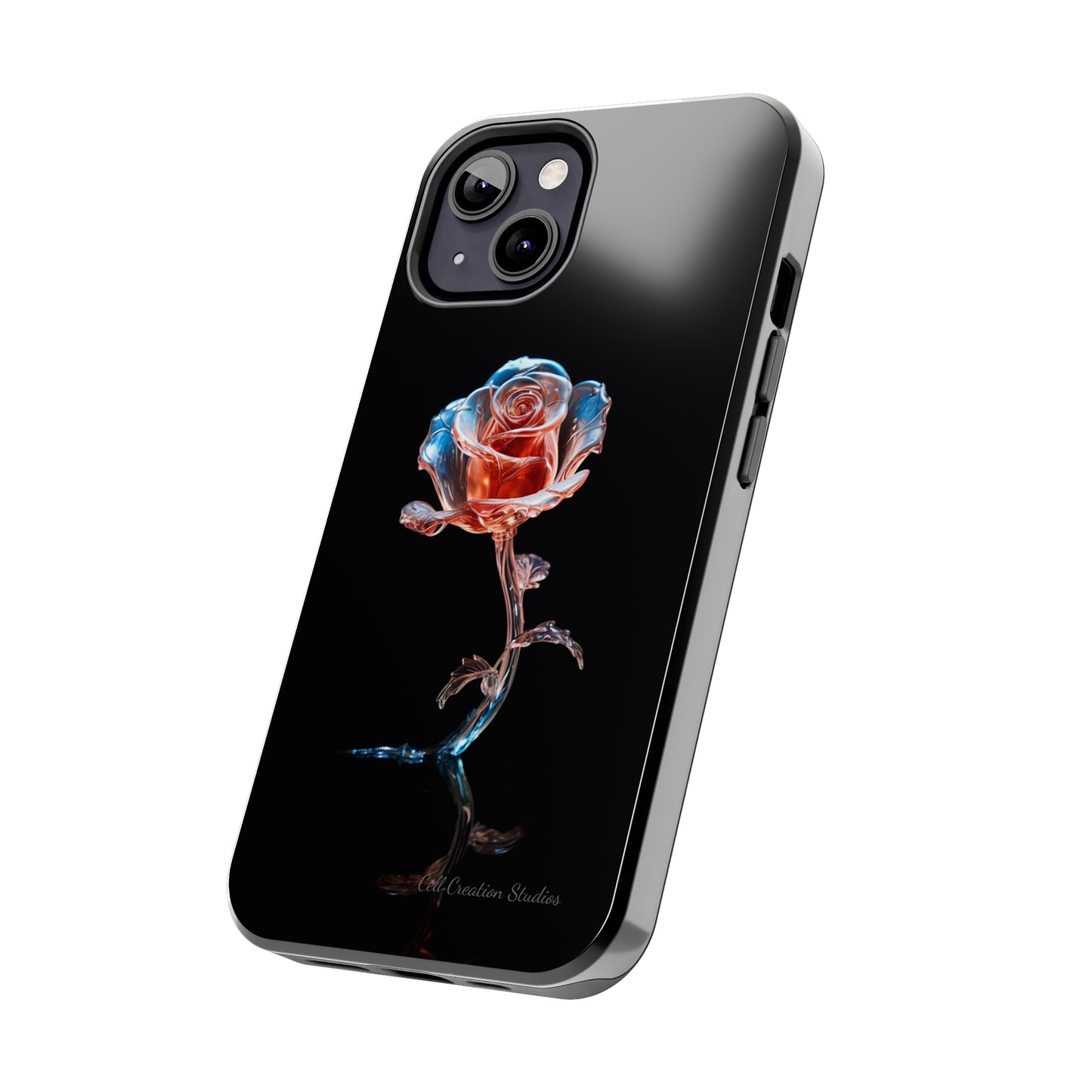 The "Glass Rose Elegance" Phone Case -Tough Phone Cases