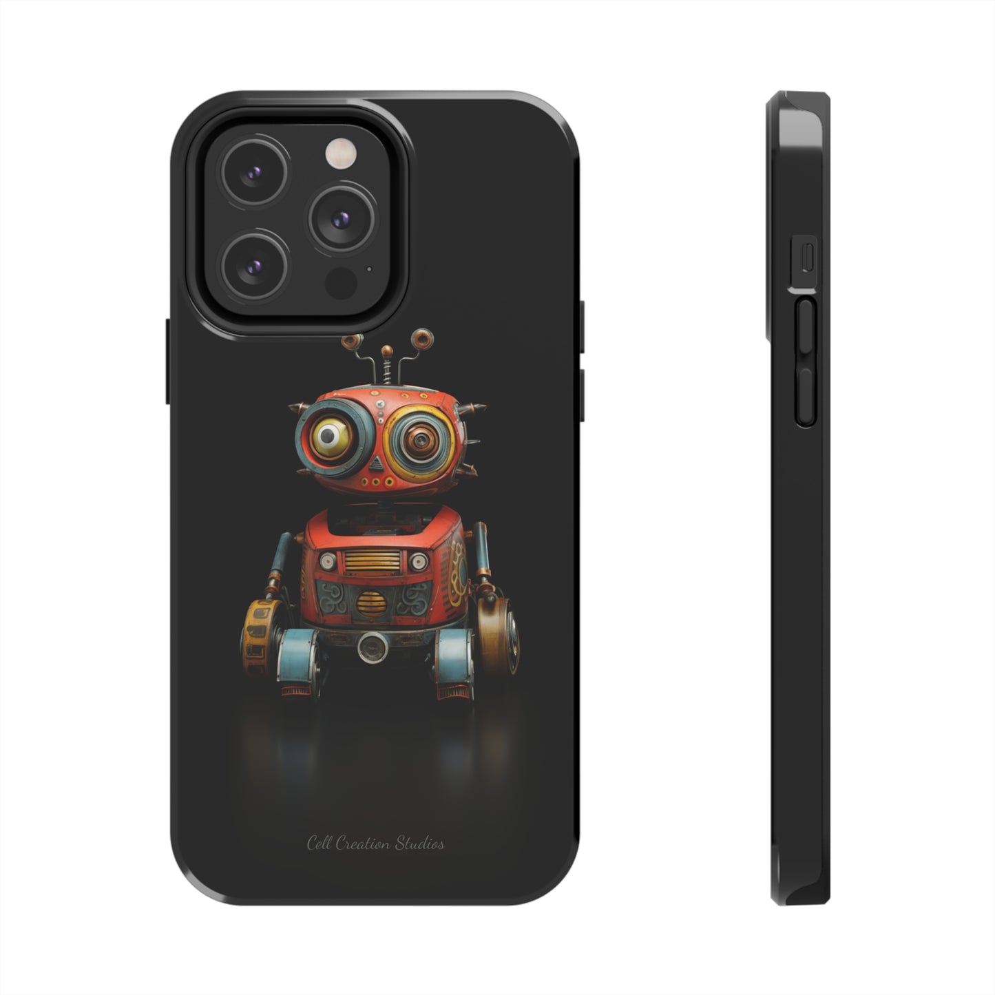 Introducing the "Toy Robot Delight" Cell Phone Case – Embrace Nostalgia with a Playful Robotic Companion! -Tough Phone Cases