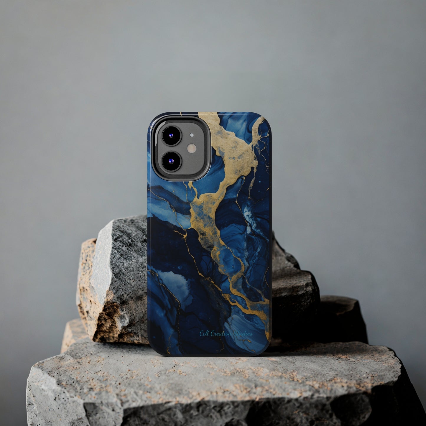 "Azure Elegance Marble" -Tough iPhone Cases