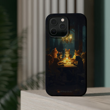 Introducing the "Paws & Whiskers Soirée" Cell Phone Case – A Feast of Friendship Under the Stars! -MagSafe Tough Cases