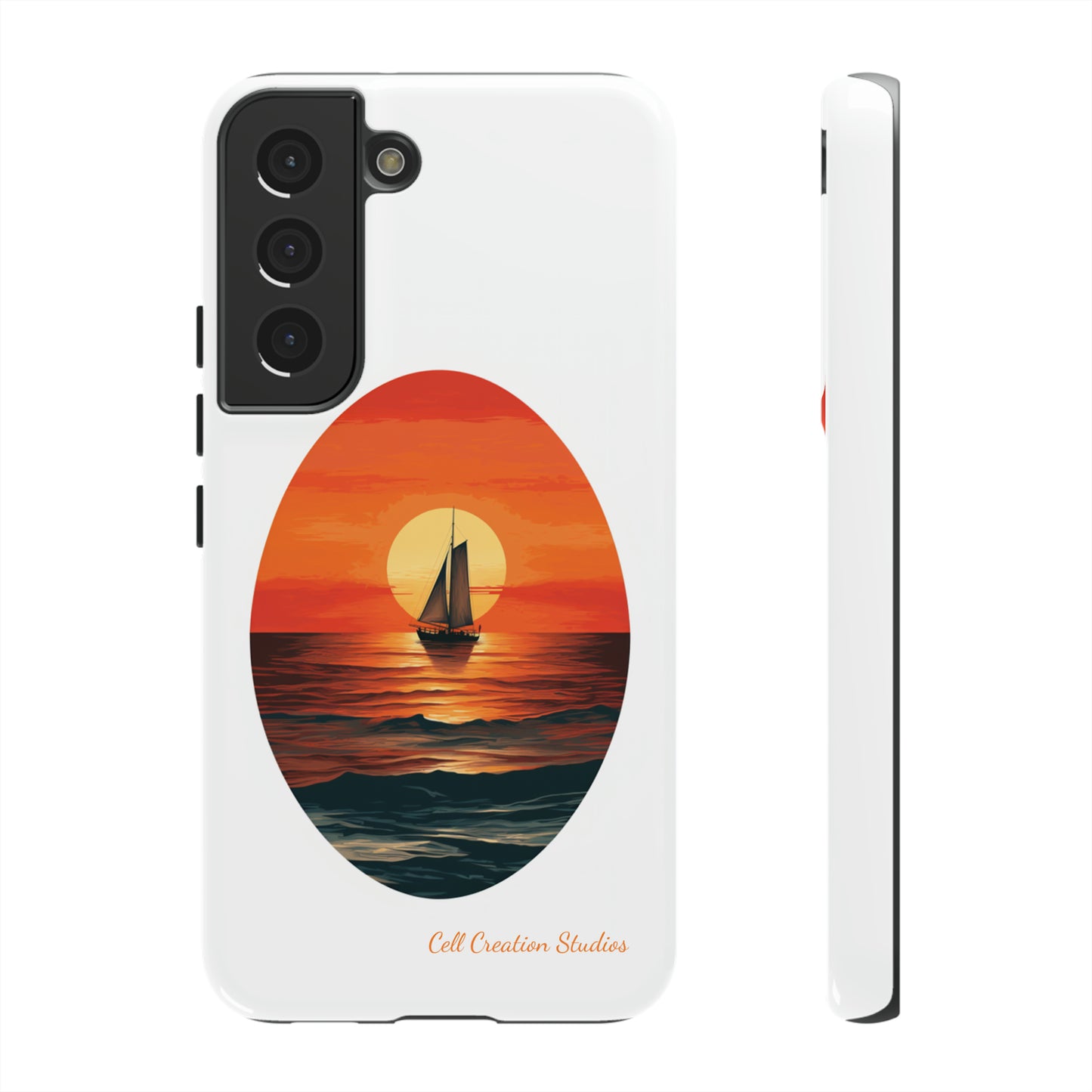 "Sailboat Sunset Serenity" -Tough Samsung Cases