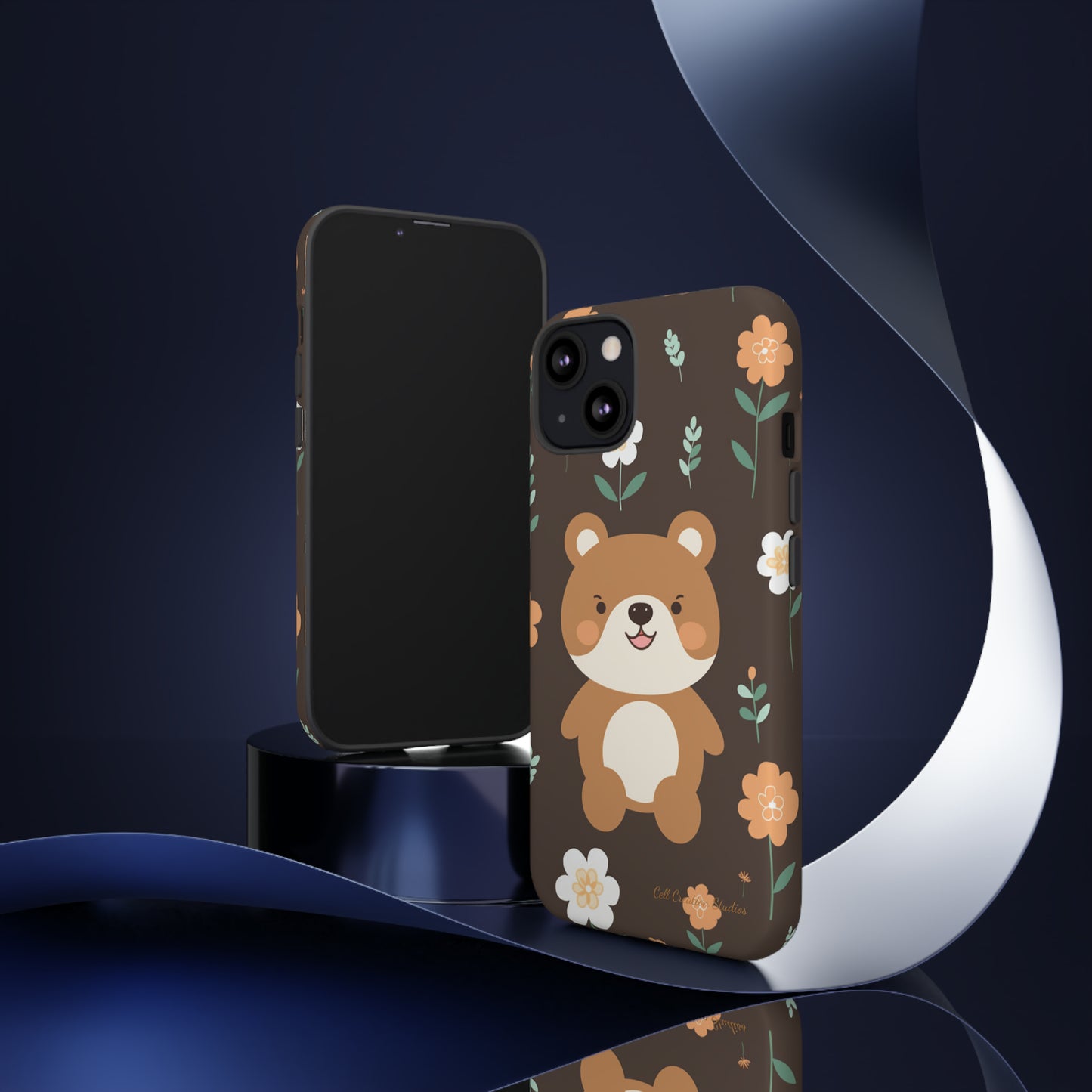 "Floral Bear Elegance" -Tough Phone Cases