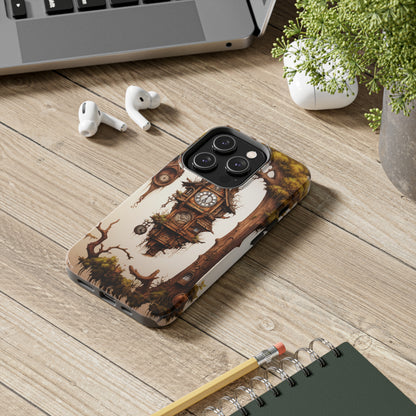 Introducing the "Mystical Wooden Clock" Cell Phone Case – Embrace Enchantment and Timeless Beauty -Tough Phone Cases