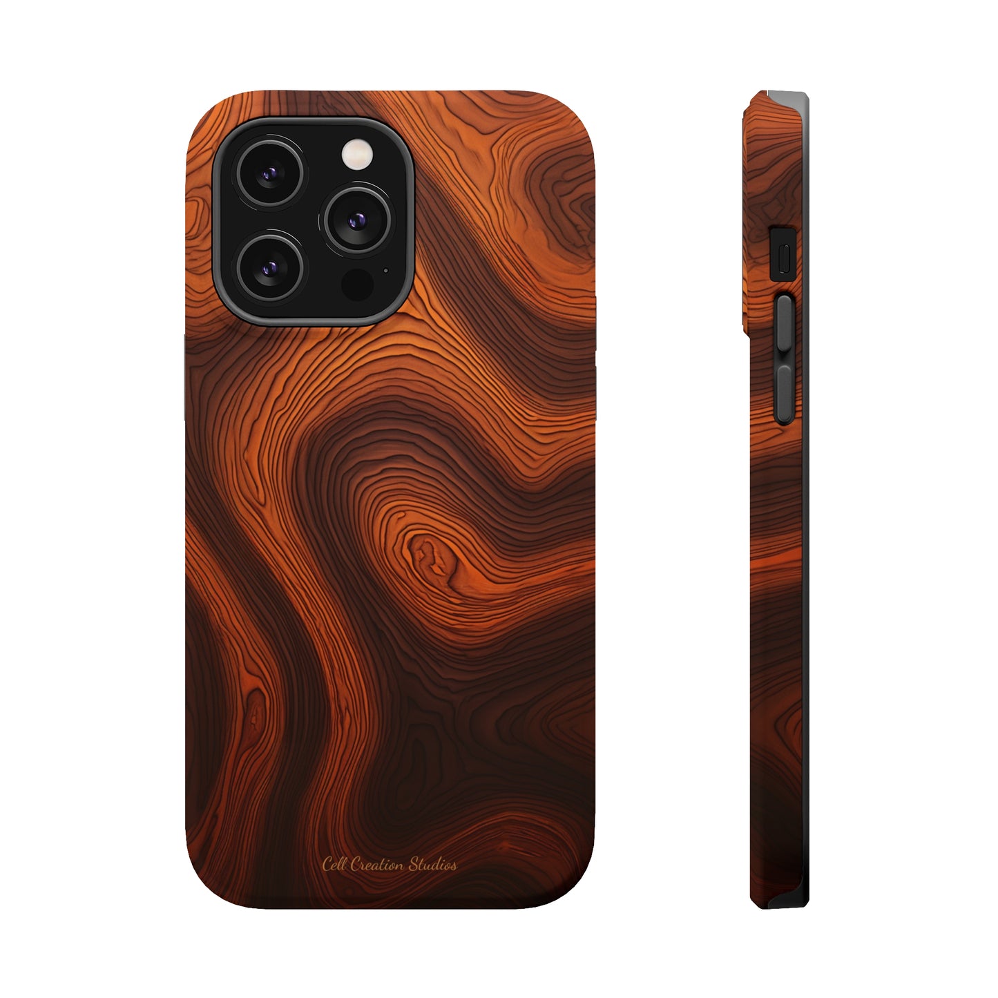 Introducing the "Natural Woodgrain" Cell Phone Case – Embrace Organic Beauty with Wood Pattern Design -MagSafe Tough Cases