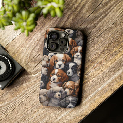 "Puppy Pile" Cuddles Phone Case -Tough Cases