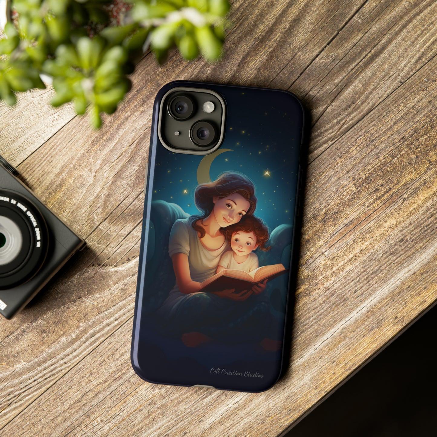 Introducing the "Bedtime Story Bliss" Cell Phone Case – Cherish Heartwarming Moments with Every Glance -Tough Cases