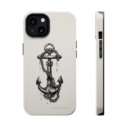 "Nautical Elegance Anchor" -MagSafe Tough iPhone Cases