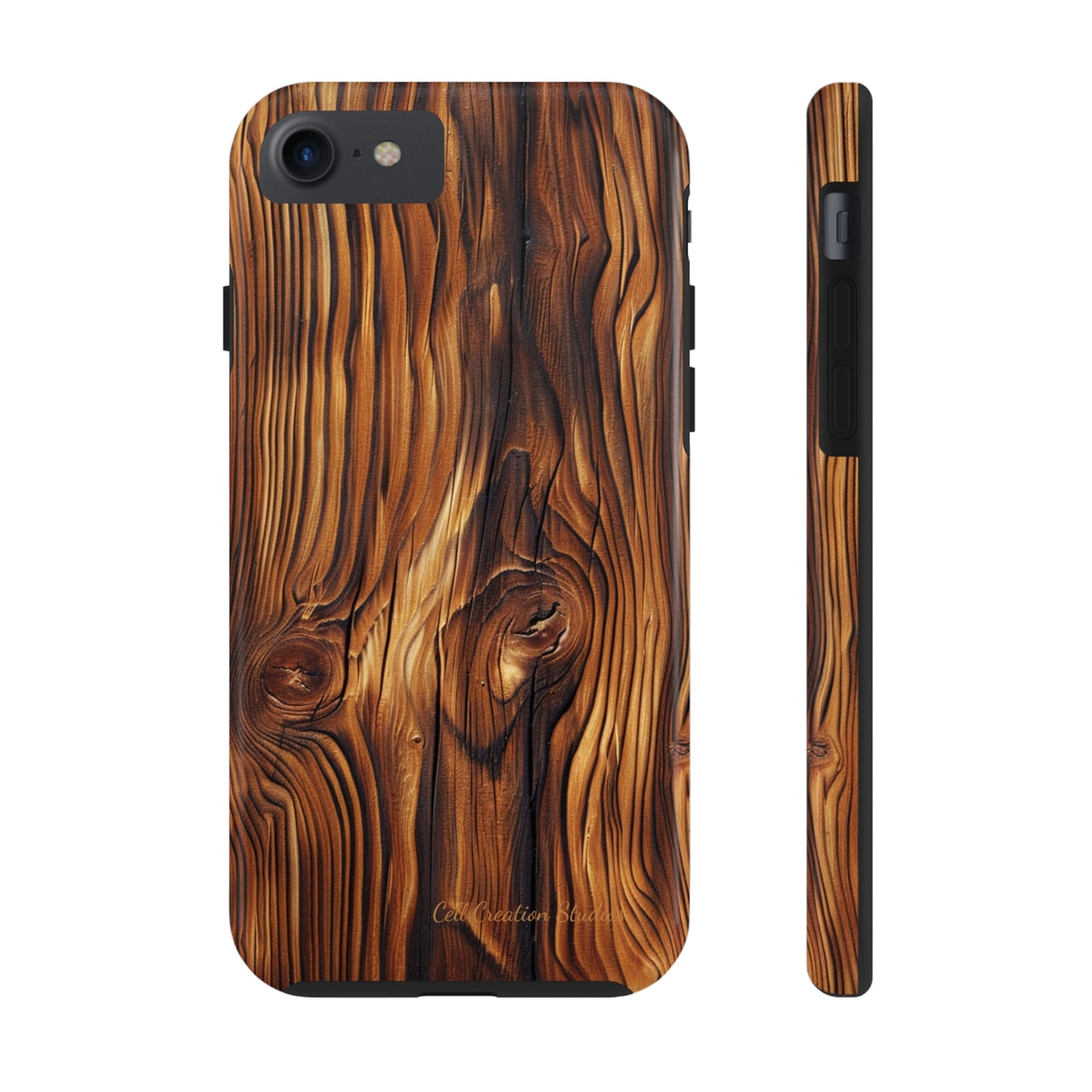 "Wood Grain Elegance" -Tough iPhone Cases