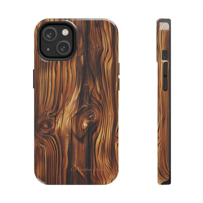 "Wood Grain Elegance" -Tough iPhone Cases