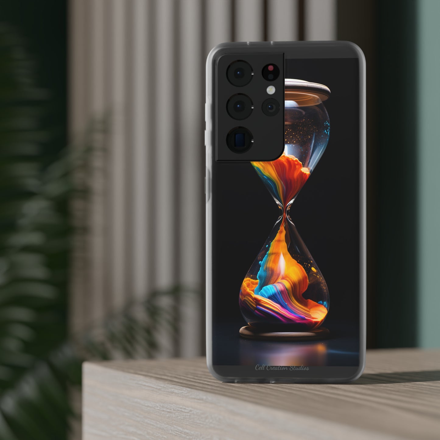 Introducing the "Vibrant Sands of Time" Cell Phone Case – Embrace the Beauty of Colorful Hourglass Design -Flexi Cases