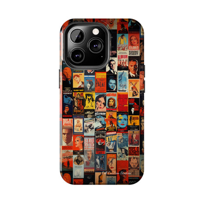 Introducing the "Vintage Movie Poster Collage" Cell Phone Case – Timeless Hollywood Charm -Tough Phone Cases