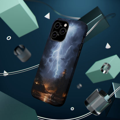 Introducing the "Electric Skies" Cell Phone Case – Unleash the Power of the Storm -MagSafe Tough Cases