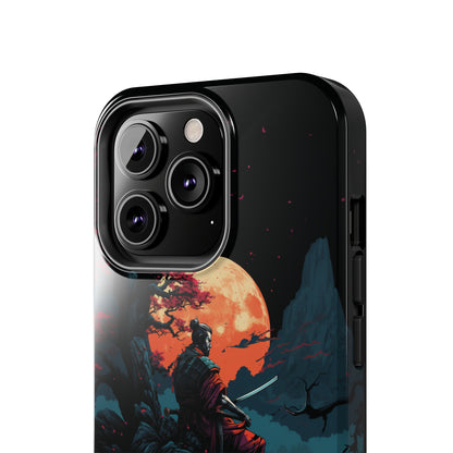 Introducing the "Moonlit Samurai Serenity" Cell Phone Case – Embrace Elegance and Strength -Tough Phone Cases