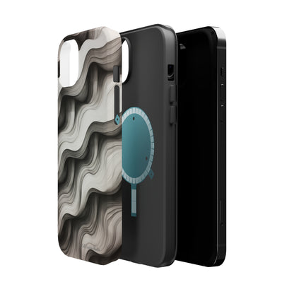 The "Geometric Waves" Cell Phone Case -MagSafe Tough Cases