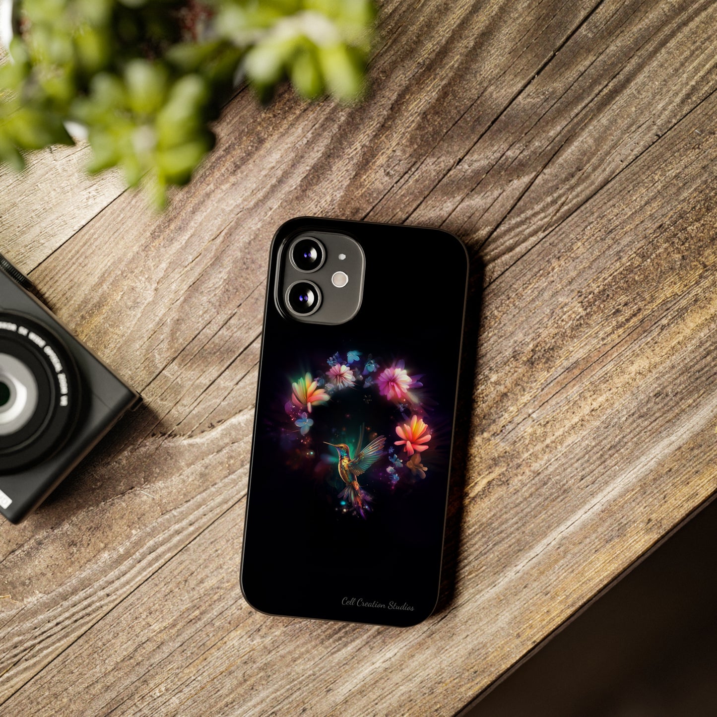 Introducing the "Floral Harmony Hummingbird" Cell Phone Case – Where Elegance Meets Nature -Slim Phone Cases