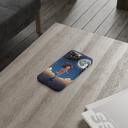 Introducing the "Moonlit Runner" Cell Phone Case – Embrace Adventure with a Captivating Moonlit Design -Slim Phone Cases