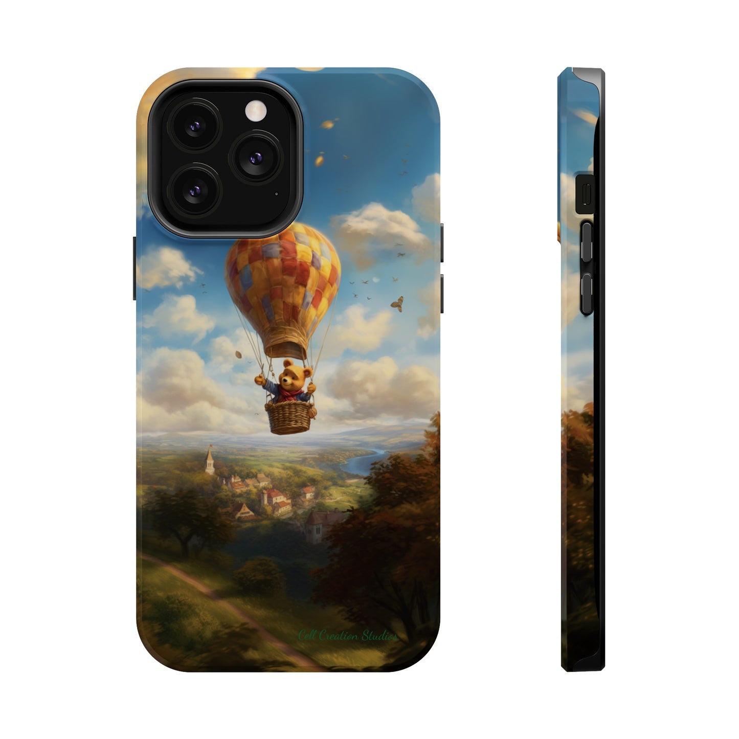 Introducing the "Winnie-The-Pooh's Balloon Adventure" Cell Phone Case – Soar to New Heights in Style -MagSafe Tough Cases