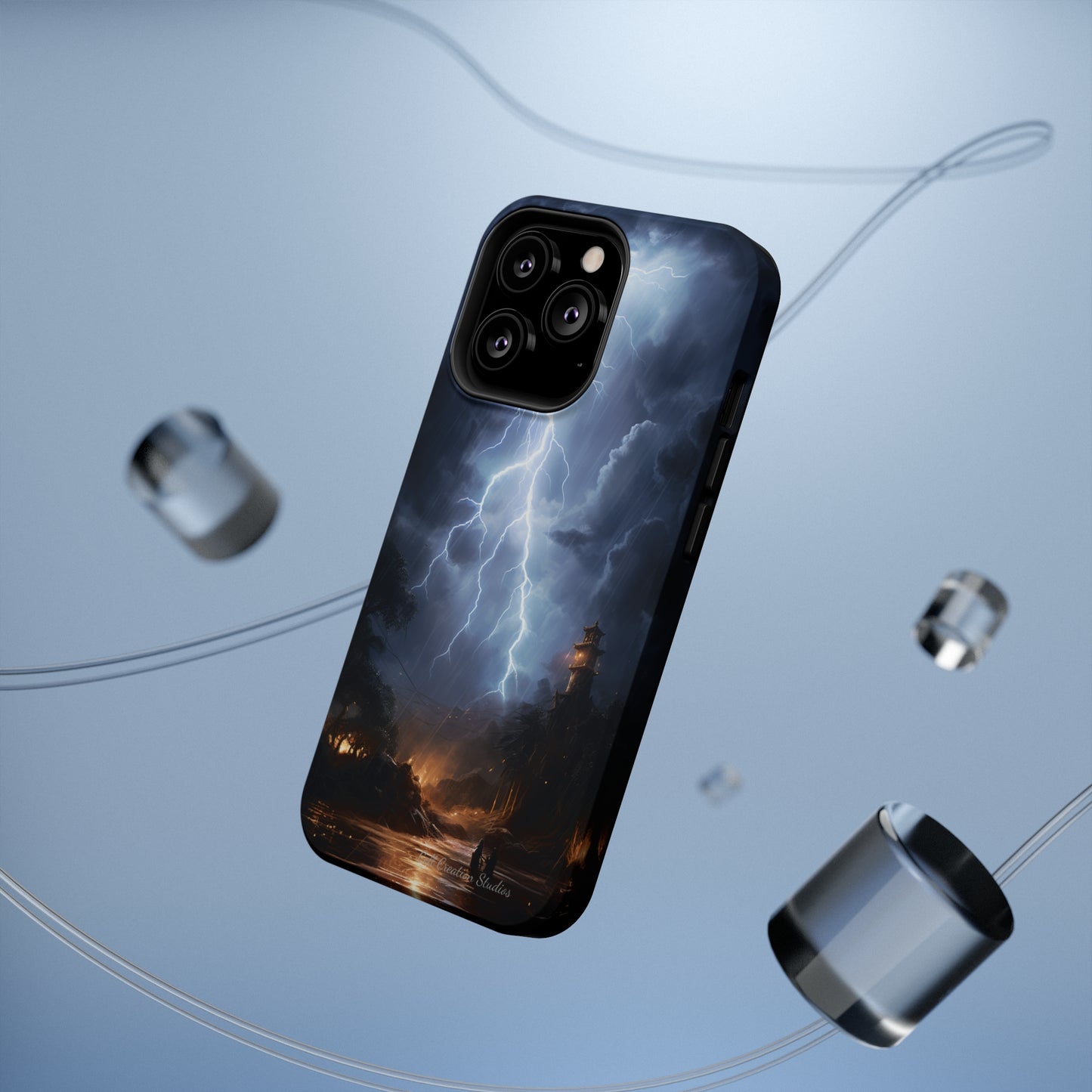 Introducing the "Electric Skies" Cell Phone Case – Unleash the Power of the Storm -MagSafe Tough Cases