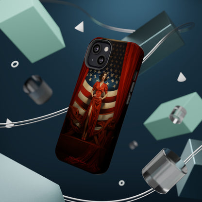 Introducing the "Vintage Glamour" Cell Phone Case – Step into 1920s Elegance with a Patriotic Twist! -MagSafe Tough Cases