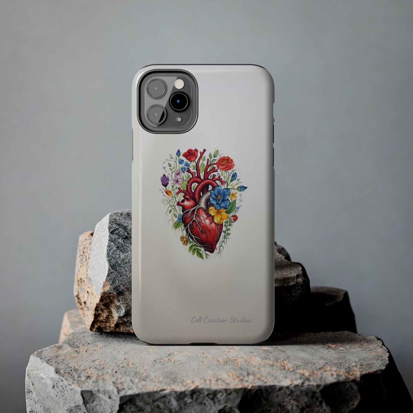 "Floral Heart Harmony" -Tough iPhone Cases