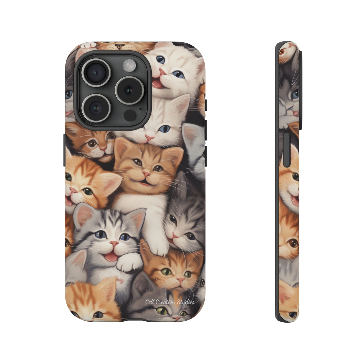 "Kitten Cuddle Haven" Phone Case -Tough Cases