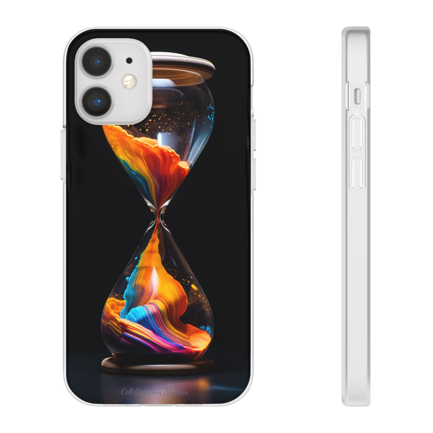 Introducing the "Vibrant Sands of Time" Cell Phone Case – Embrace the Beauty of Colorful Hourglass Design -Flexi Cases