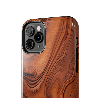 The "Natural Elegance" Wood Pattern Phone Case -Tough Phone Cases