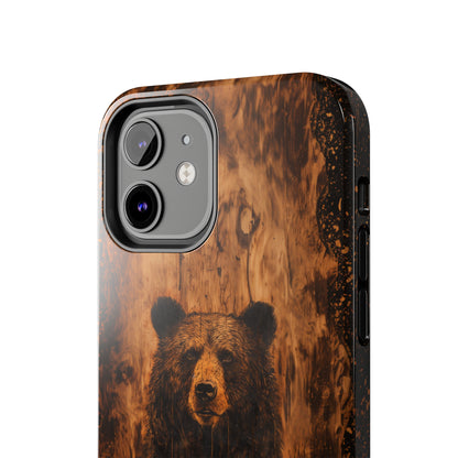 "Bear Wood Grain"-Tough Phone Cases