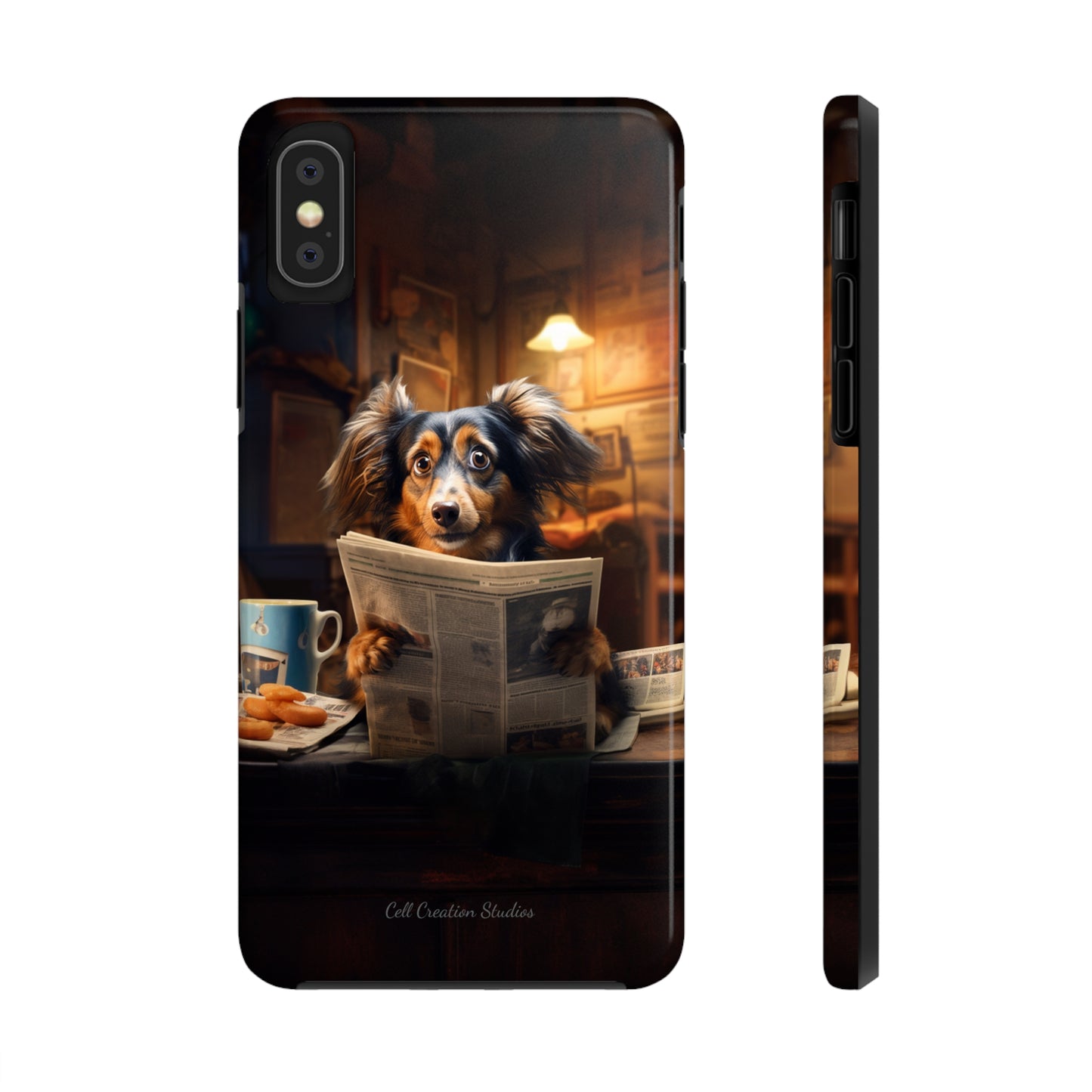 Introducing the "Pup's Perusal" Cell Phone Case – Unleash Heartwarming Humor -Tough Phone Cases