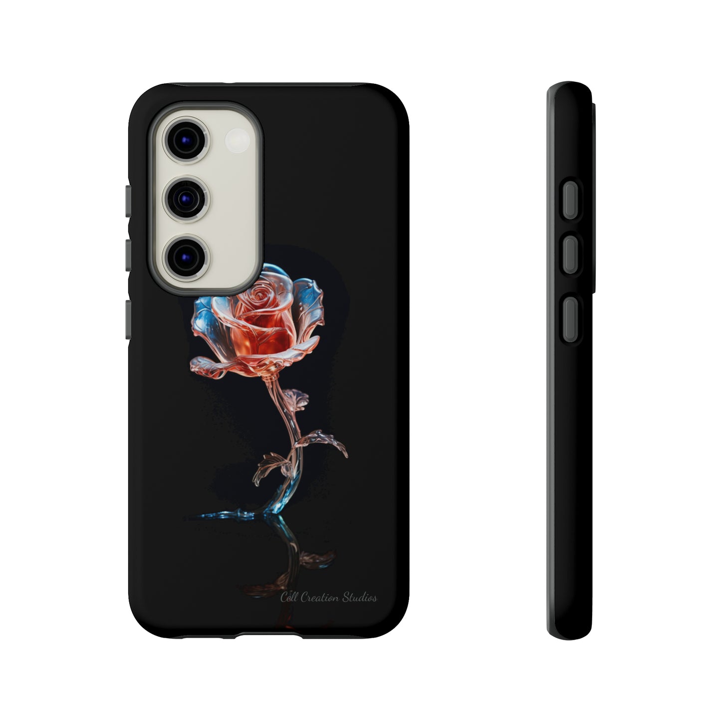 The "Glass Rose Elegance" Phone Case-Tough Cases