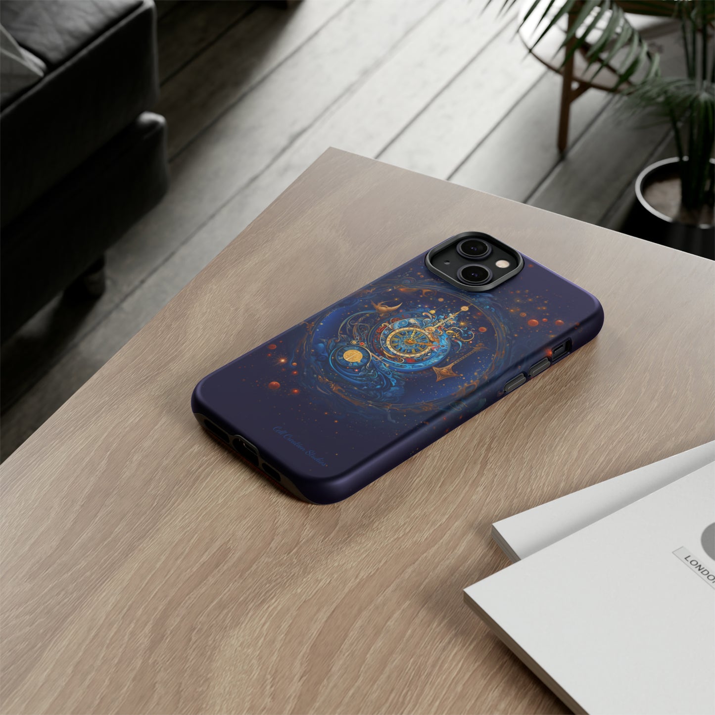 "Cosmic Clock Elegance" -Tough iPhone Cases