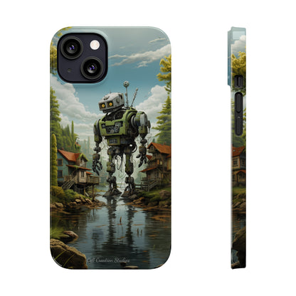 Introducing the "Robo-Rescue" Cell Phone Case – Witness a Heartwarming Scene of Robot Seeking Assistance -Slim Phone Cases