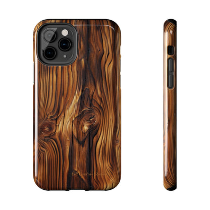 "Wood Grain Elegance" -Tough iPhone Cases