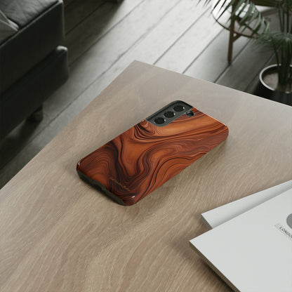 The "Natural Elegance" Wood Pattern Phone Case-Tough Cases